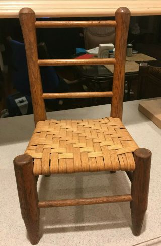 Vintage Caned - Bottom Chair For Small Child Or Doll