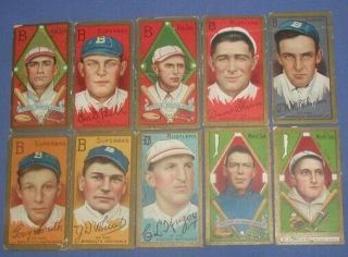 Group 10 T205 Sweet Caporal Tobacco Cards: Payne Wheat Smith Bell Shean & More