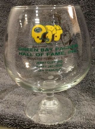 1991 Green Bay Packers Hall Of Fame Glass Clifford Jacunski Stenerud Inducted