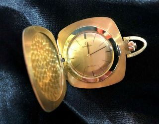 Ultra Rare Omega Lépine 18k Gold Cushion Vintage De Ville Pocket Watch