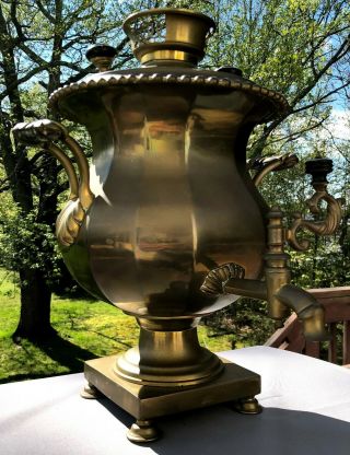 Rare Collectible Big Heavy Antique Russian Imperial Samovar Tea urn 3