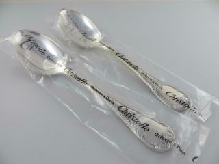 2 Soup Place Spoons Marly Christofle France Silverplate Flatware 7 - 1/2 "