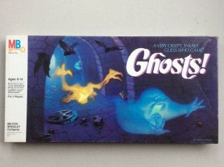 Vintage 1985 Milton Bradley Ghosts Board Game Glow In The Dark Complete