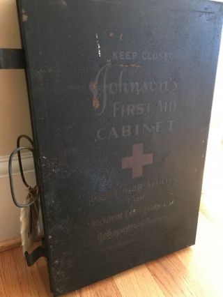 Vintage Antique Johnson York Standard First Aid Cabinet No.  10 Wall Display