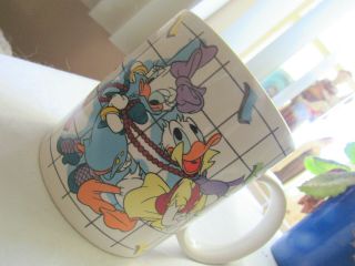 Walt Disney Coffee Mug Donald Duck And Daisy Duck Vintage 1987