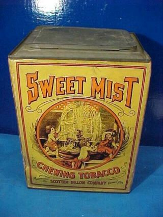 1913 Sweet Mist Chewing Tobacco Countertop Country Store Tobacco Tin