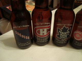 Labatt Blue Nhl Etched Embossed Beer Bottle Montreal Canadiens Mailing