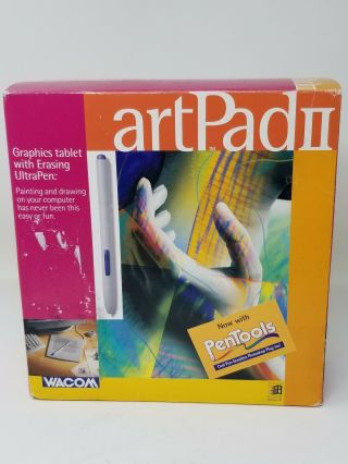 Vintage Wacom Artpad Ii Tablet Graphics Digitizer Serial Plug 5 Inch Kt - 0405 - R