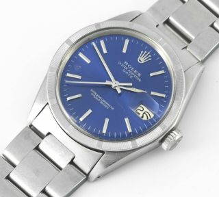Rare Rolex Oyster Perpetual Date 1501 Stainless Steel Mens Wrist Watch