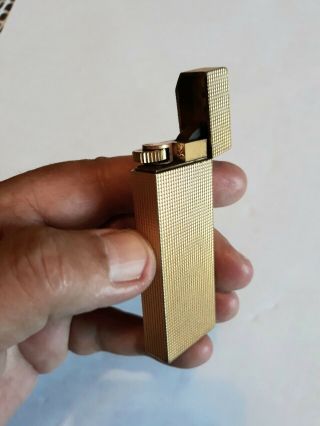 Auth Cartier Gold - Plated Pentagon 5 - Sided Lighter Gold Briquet Paris