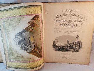 Rare Complete 1847 Mitchell Atlas Of The World All 117 Maps 14 X 17 "