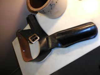 Vintage Bucheimer Black Leather Bml - 2 Cowboy Action W B80 Belt Revolver Holster