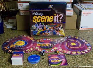 Vintage 2004 Disney Scene It Board Game Tin Complete