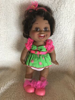 Galoob Baby Face Doll So Funny Natalie African American Black Aa 1990