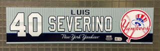 Luis Severino 2016 Game Locker Room Nameplate Tag Steiner Loa Yankees