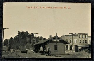 Wv Shinnston B.  & O.  R.  R.  Station Harrison County Vintage Postcard