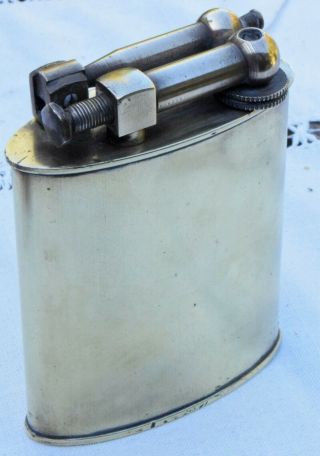 1920s Rare Vintage Antique Large Lift Arm Petrol Table Lighter Polaire In Paris