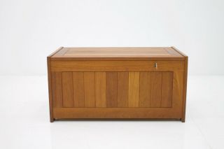 Teak Wood Blanket Box Chest by O Schjøll & B.  K.  Handest for Randers Denmark 1966 3