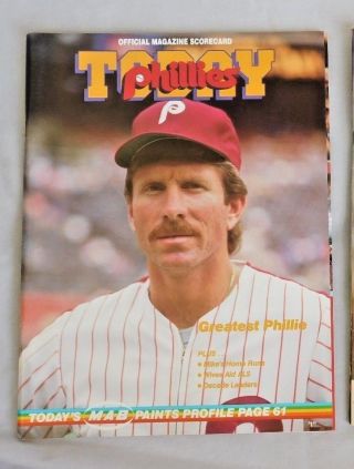 1990 Philadelphia Phillies Vs Atlanta Braves Program Mike Schmidt