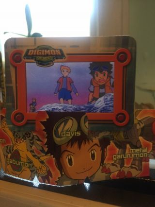 Vintage Collectible Digimon The Movie 2000 Taco Bell Cel Cards & Holder 3