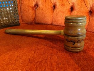 Vintage Wooden Gavel,  Old Legal Lawyer Thing Signed