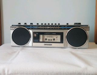 Vintage Sanyo M6900 Stereo Am/fm Radio Cassette Player Mini Slim Boom Box 80s