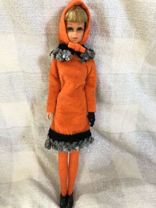 Vintage Francie Barbie Doll Orange Cozy