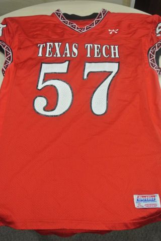 Texas Tech University Game Worn Jersey - 57 - Size 57
