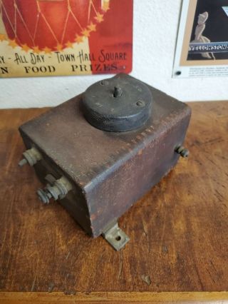 Antique Car Cylinder Splitdorf Coil Box Rare Automotive Relic