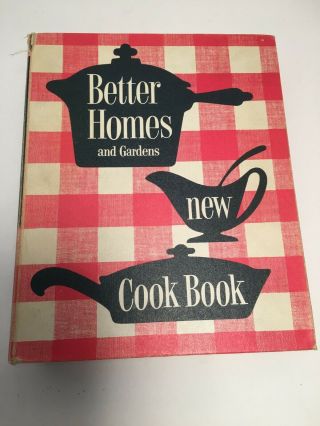 Vintage Better Homes And Gardens Cook Book 1953 Red & White Checkered Hc