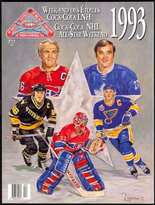 1993 Coca - Cola Nhl All - Star Weekend Official Game Program - Montreal Forum