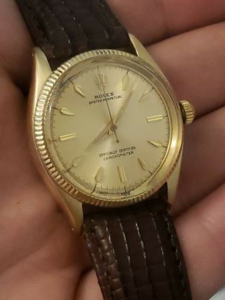 Rare Vintage Rolex Oyster Perpetual 6567 Champagne Dial 2