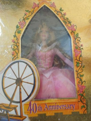 NRFP Mattel Barbie 40th Anniversary Disney ' s Sleeping Beauty with 2