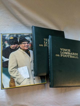 1973 Vince Lombardi On Football 2 Book Set Green Bay Packers Nfl