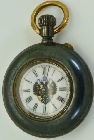 Very unusual antique Imperial Russian Officer ' s award Longines pocket watch.  1880 3