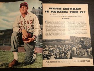 1954 Bear Bryant Texas A&m Ted Williams Red Sox Joe Louis Jackie Robinson Hof Nm