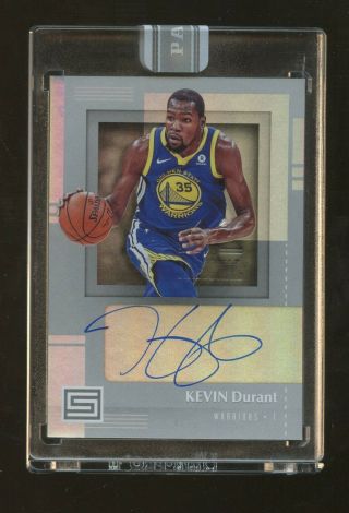 Kevin Durant 2017 - 18 Panini Status Auto 1/1 One Of One 2019 Black Box National