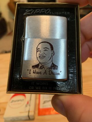 1974 Zippo Lighter Dr.  Martin Luther King,  I Have A Dream,  Unstruck,  Nib