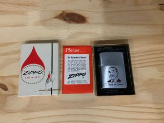 1974 Zippo Lighter Dr.  Martin Luther King,  I Have A Dream,  Unstruck,  NIB 2