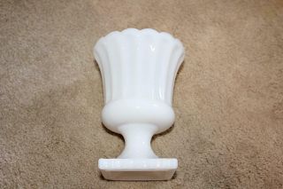 Vintage Milk Glass Pedestal Compote Candy Dish/bowl 6 " Tall