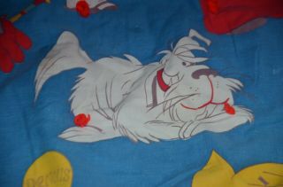Vintage 1960s 70s Cartoon DENNIS THE MENACE Kids Blanket Comforter Very rare 3