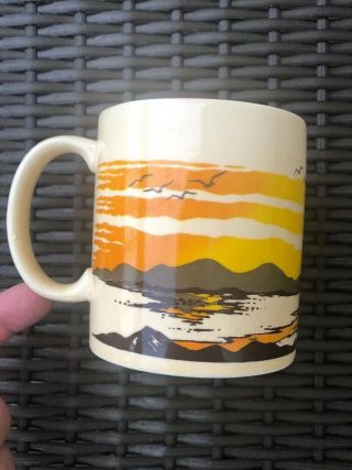 Vtg Otagiri Western Southwest Cowboy Silhouette Stoneware Coffee Tea Mug Cup 2