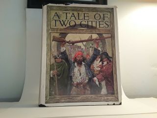 A Tale Of Two Cities Book Illustrated Hardcover Harvey Dunn.  Charles Dickens