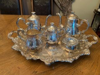 Gorgeous Elegant Marked Spanish Sterling Silver 925 Tea & Coffee Set.