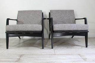Pair Vtg Danish Mid Century Modern Selig Lounge Chairs by Kofod Larsen 598 3