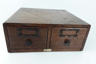Antique Globe Wooden Index Card Filing Cabinet By Globe - Werrieke Co.