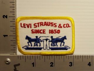 Levi Strauss & Co.  Since 1850 Vintage Embroidered Patch (yellow/blue)