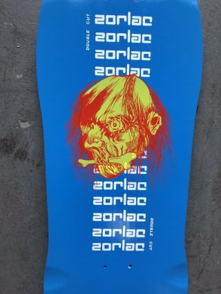 1984 Vintage Zorlac Double Cut Rare Skateboard Deck Nos Pushead Art