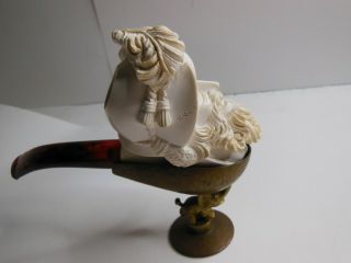 Vintage Meerschaum Tobacco Pipe With Stand 3