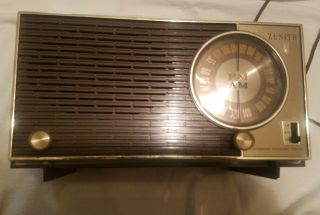 Vintage 1950s Zenith (x316 X318) Am Fm Afc Tabletop Tube Radio